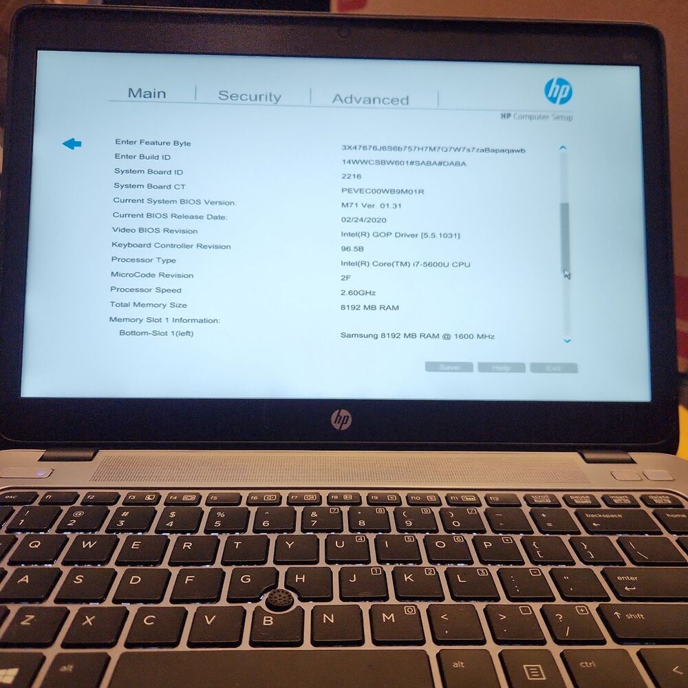 HP ELITEBOOK 840 G2 - INTEL I7 5600U 5TH GEN - No SSD/OS - Picture 3 of 8